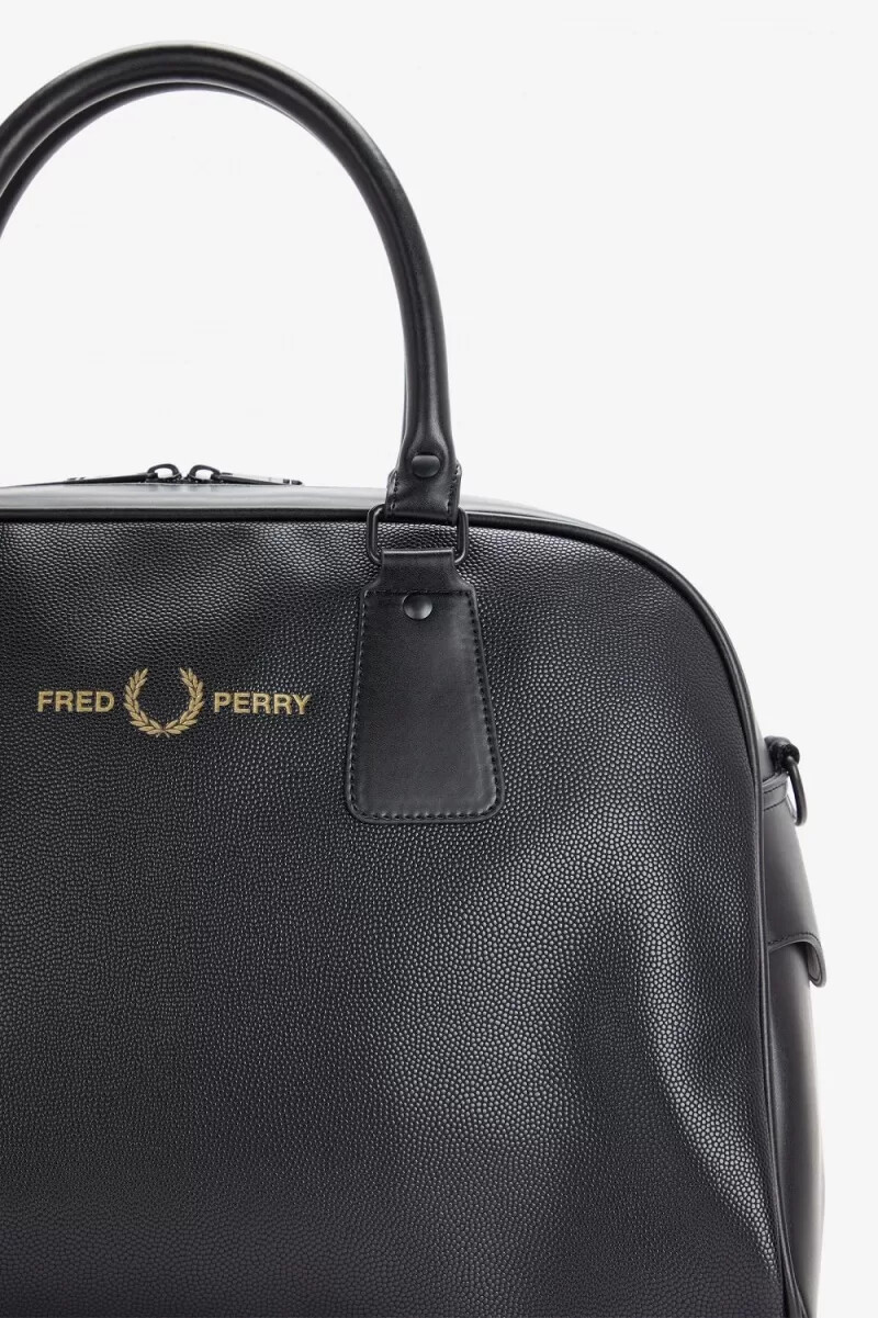 bolso fred perry scotch grain grip para hombre color negro