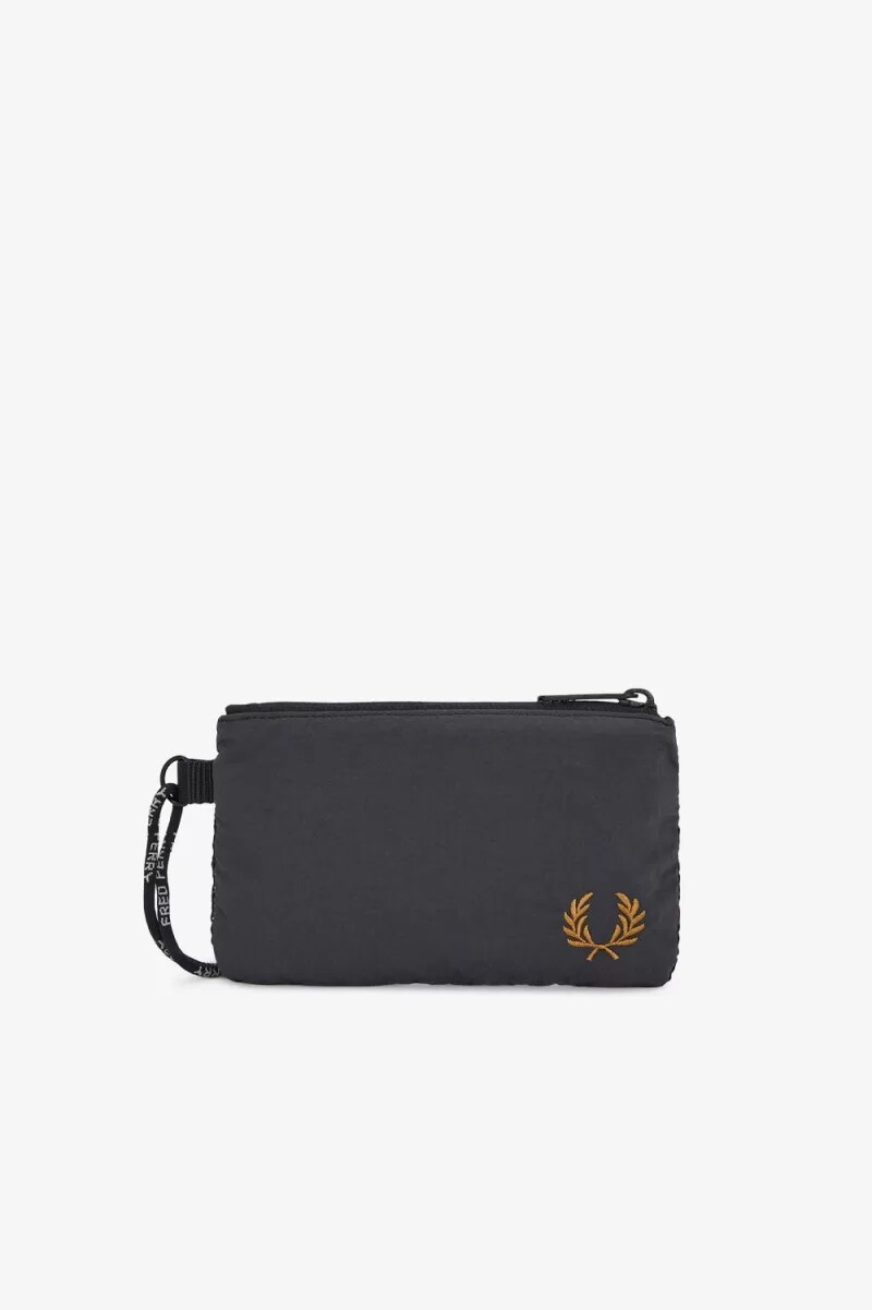cordón de nailon arrugado fred perry para bolsos de hombre color gris ancla