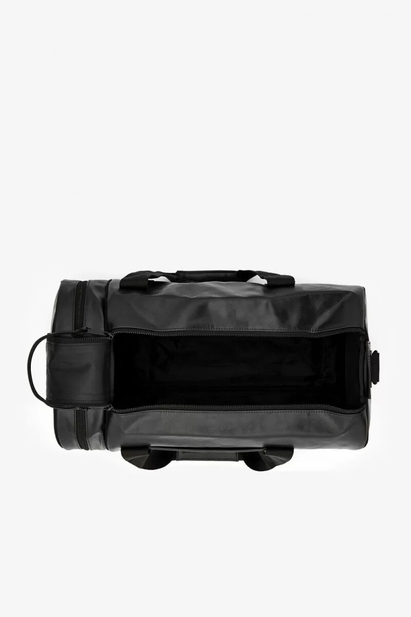 bolso fred perry tonal pu barrel para hombre color negro