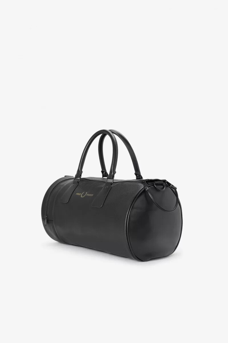 bolsos fred perry scotch grain barrel para mujer color negro