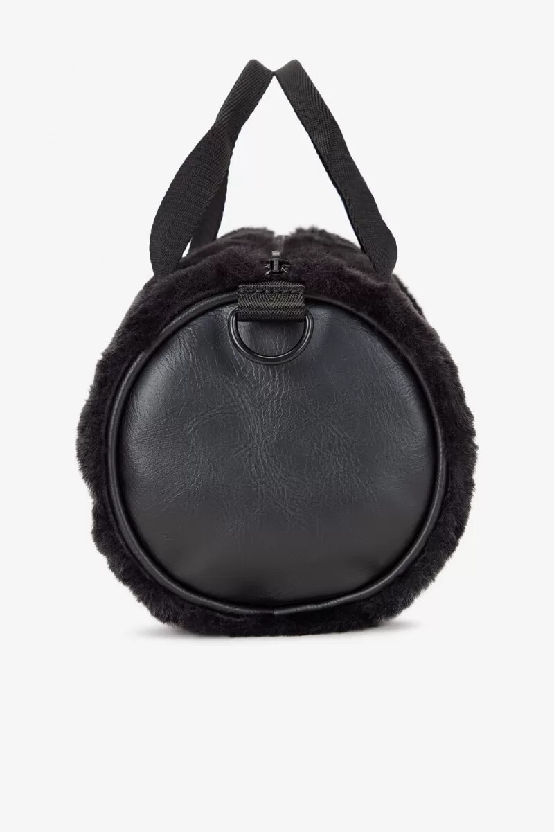 bolso fred perry mini barrel para mujer color negro