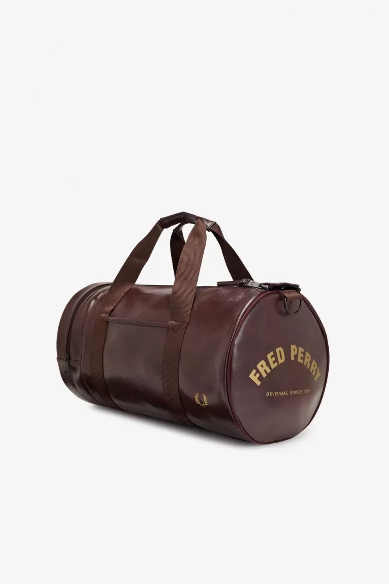 bolsos fred perry tonal barrel para mujer en marrón