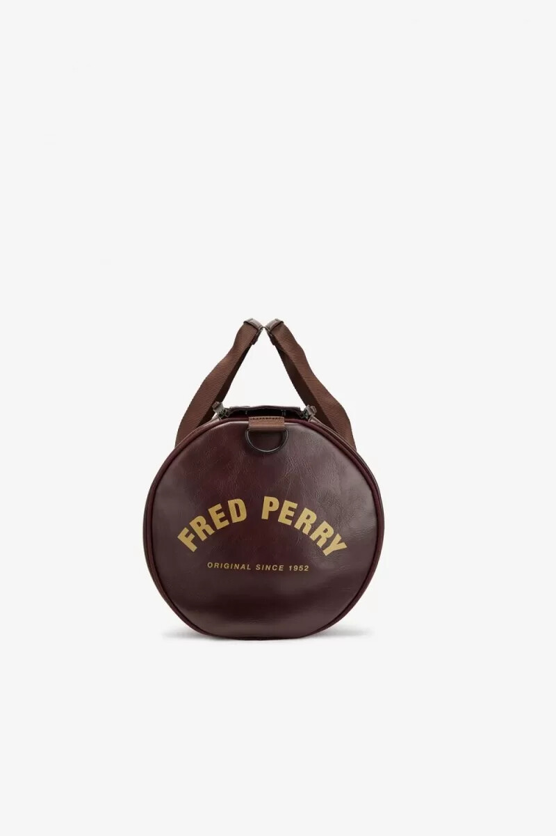bolsos fred perry tonal barrel para mujer en marrón