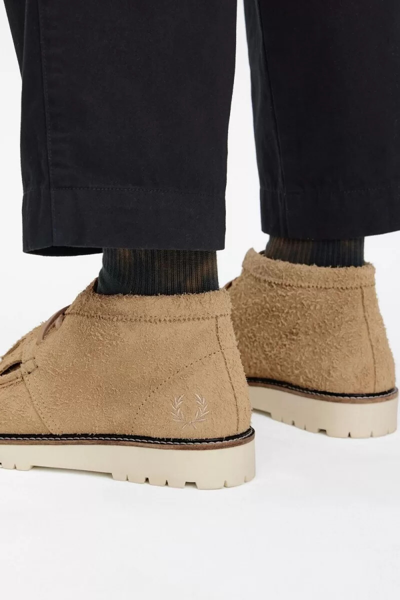 botas fred perry mid kenney para hombre color verde