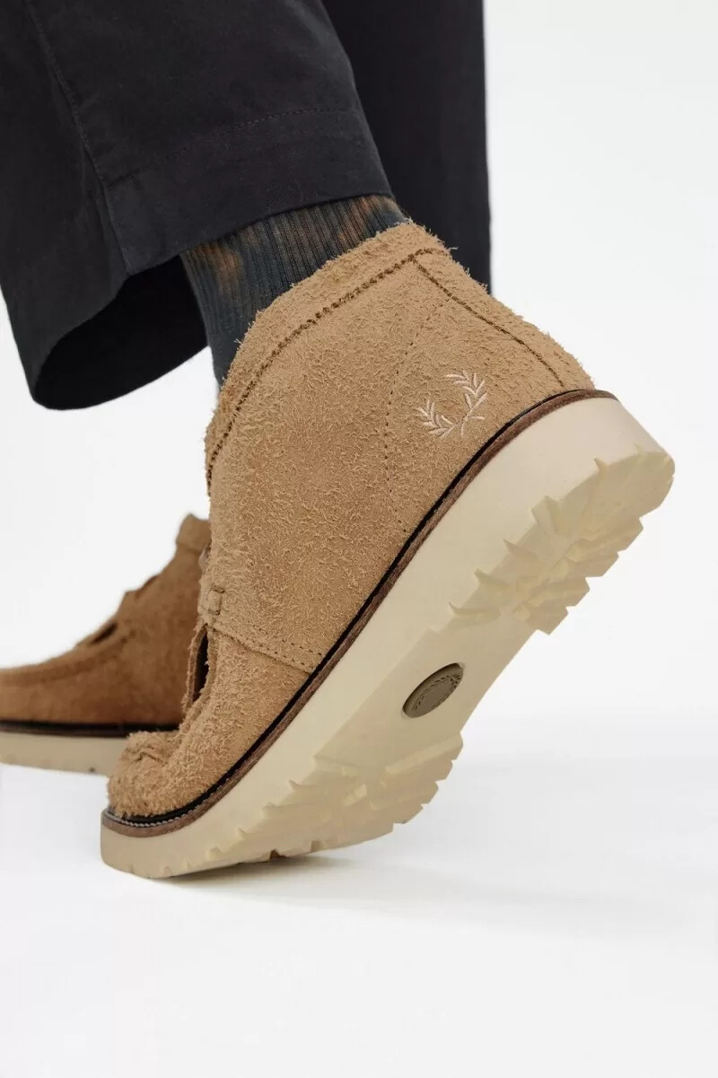 botas fred perry mid kenney para hombre color verde