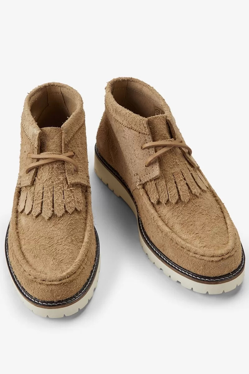 botas fred perry mid kenney para hombre color verde