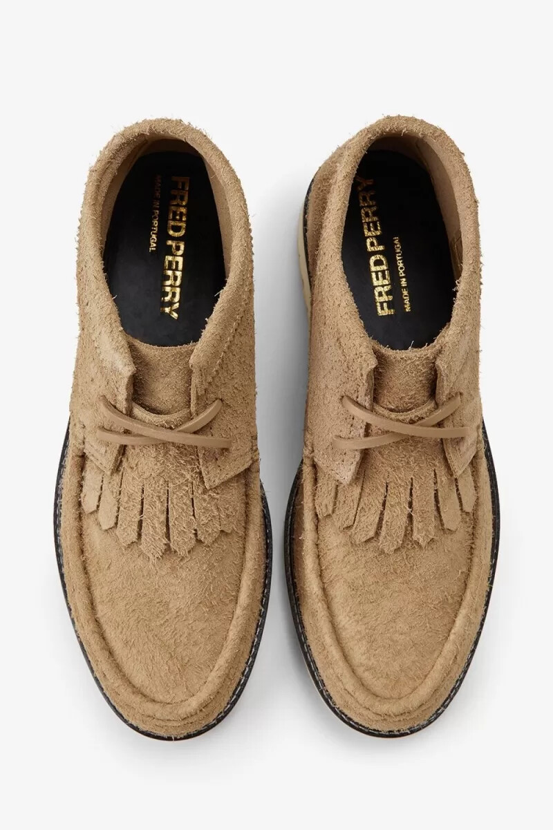 botas fred perry mid kenney para hombre color verde