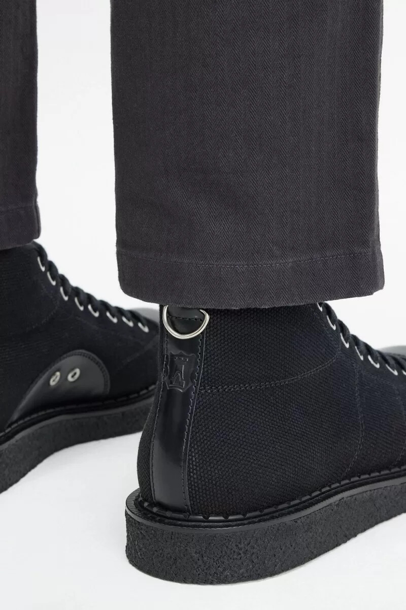 botas fred perry canvas monkey para hombre negras