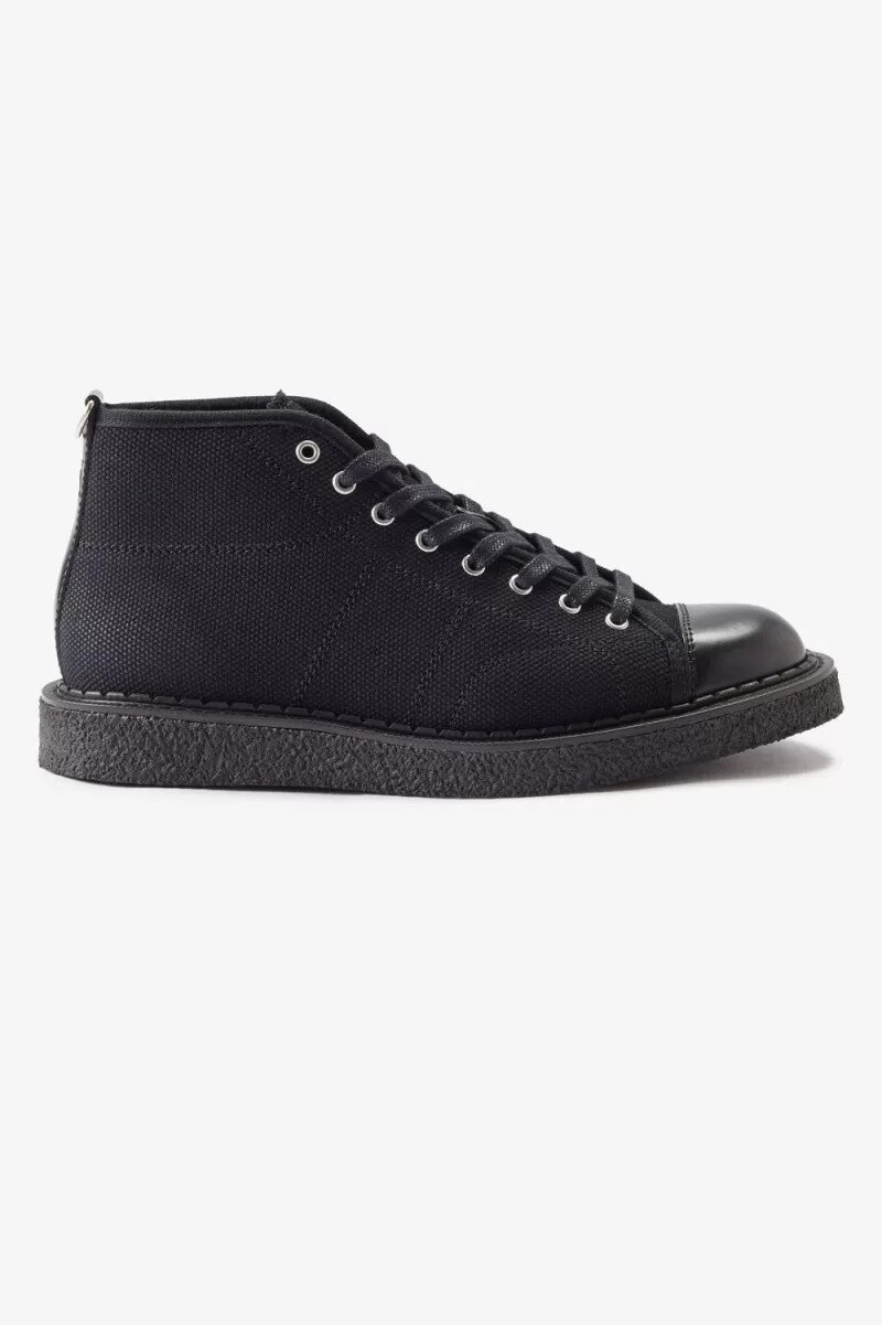 botas fred perry canvas monkey para hombre negras