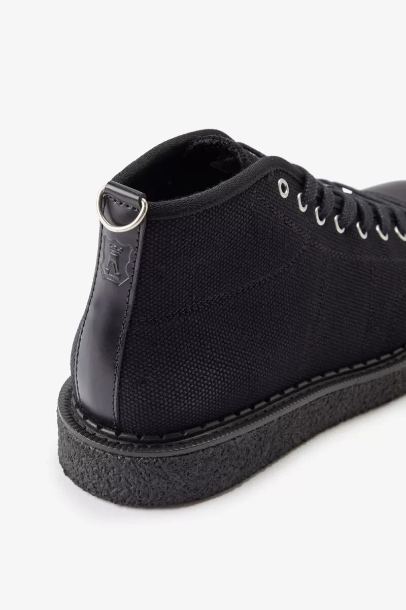 botas fred perry canvas monkey para hombre negras
