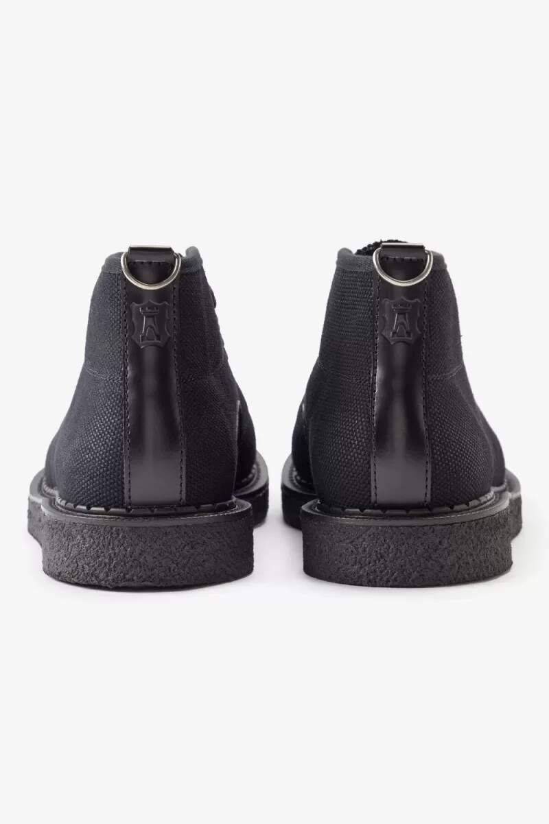 botas fred perry canvas monkey para hombre negras