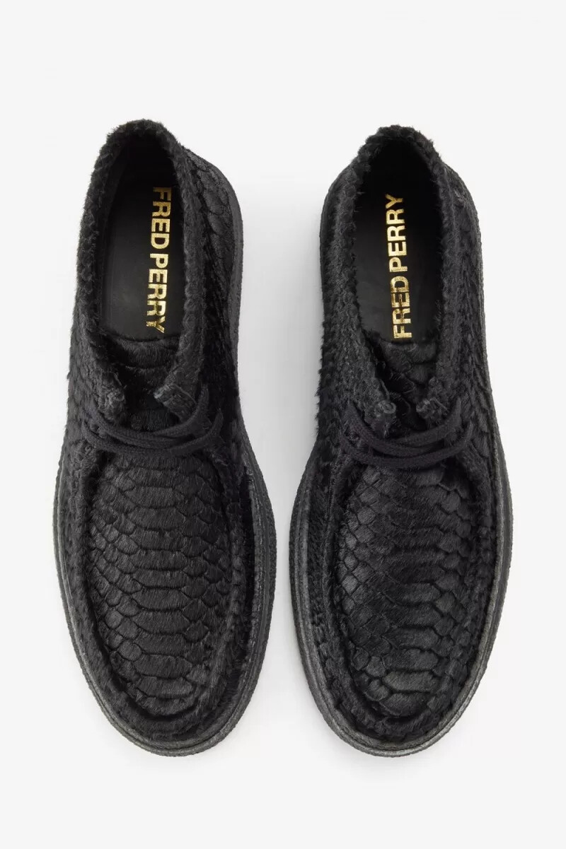 botas fred perry mid dawson para hombre negras