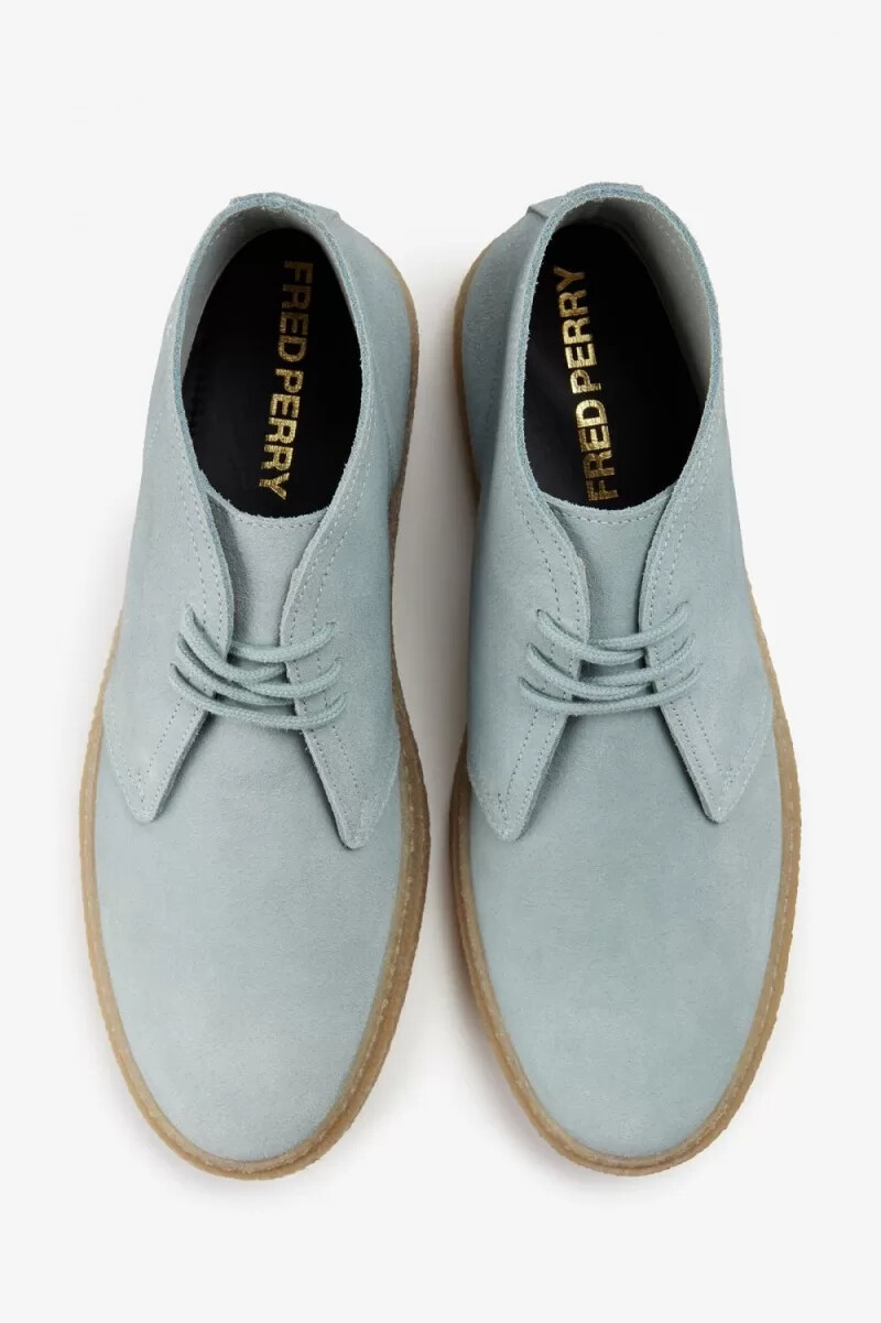 botas fred perry hawley para hombre color plata y azul