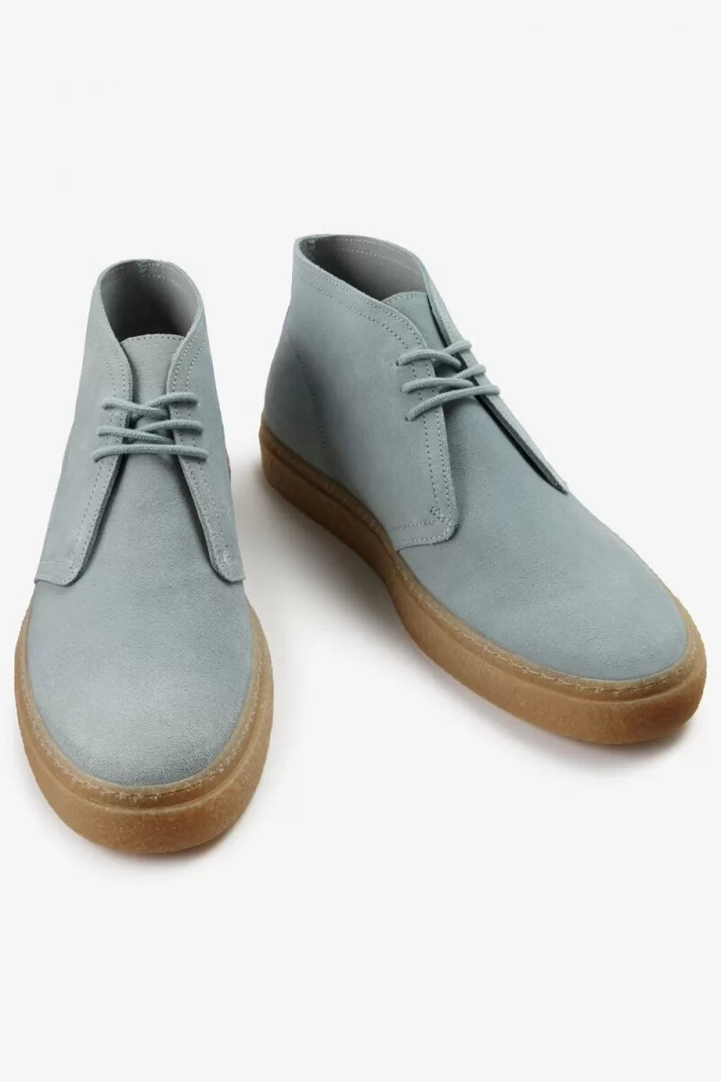 botas fred perry hawley para hombre color plata y azul