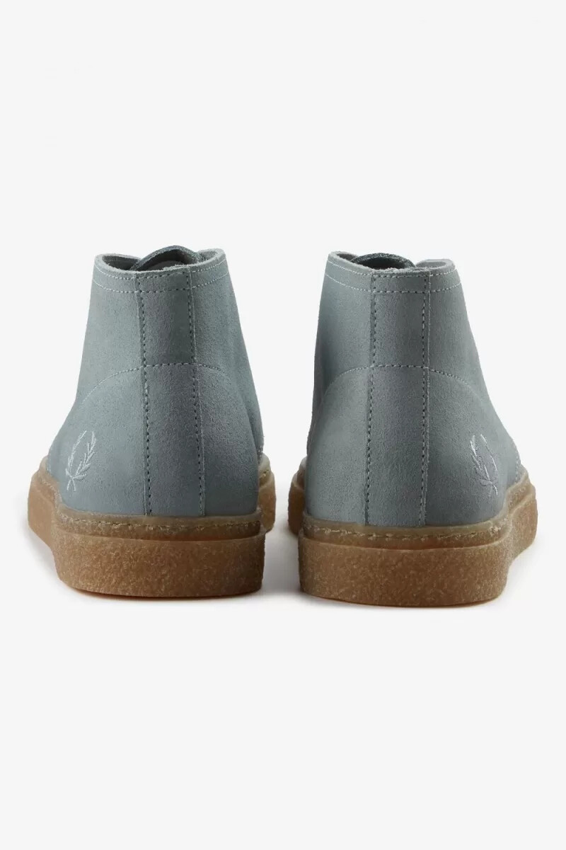 botas fred perry hawley para hombre color plata y azul