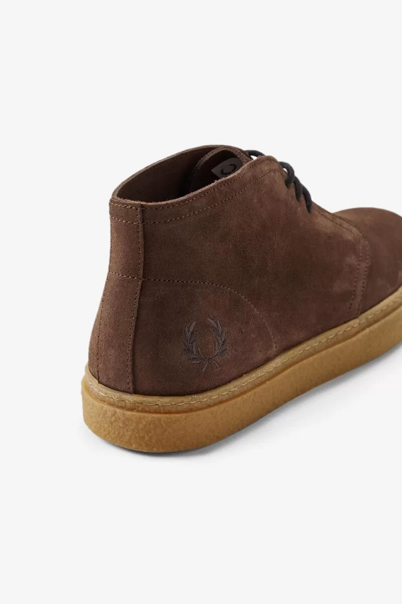 botas fred perry hawley para hombre en rojo oscuro