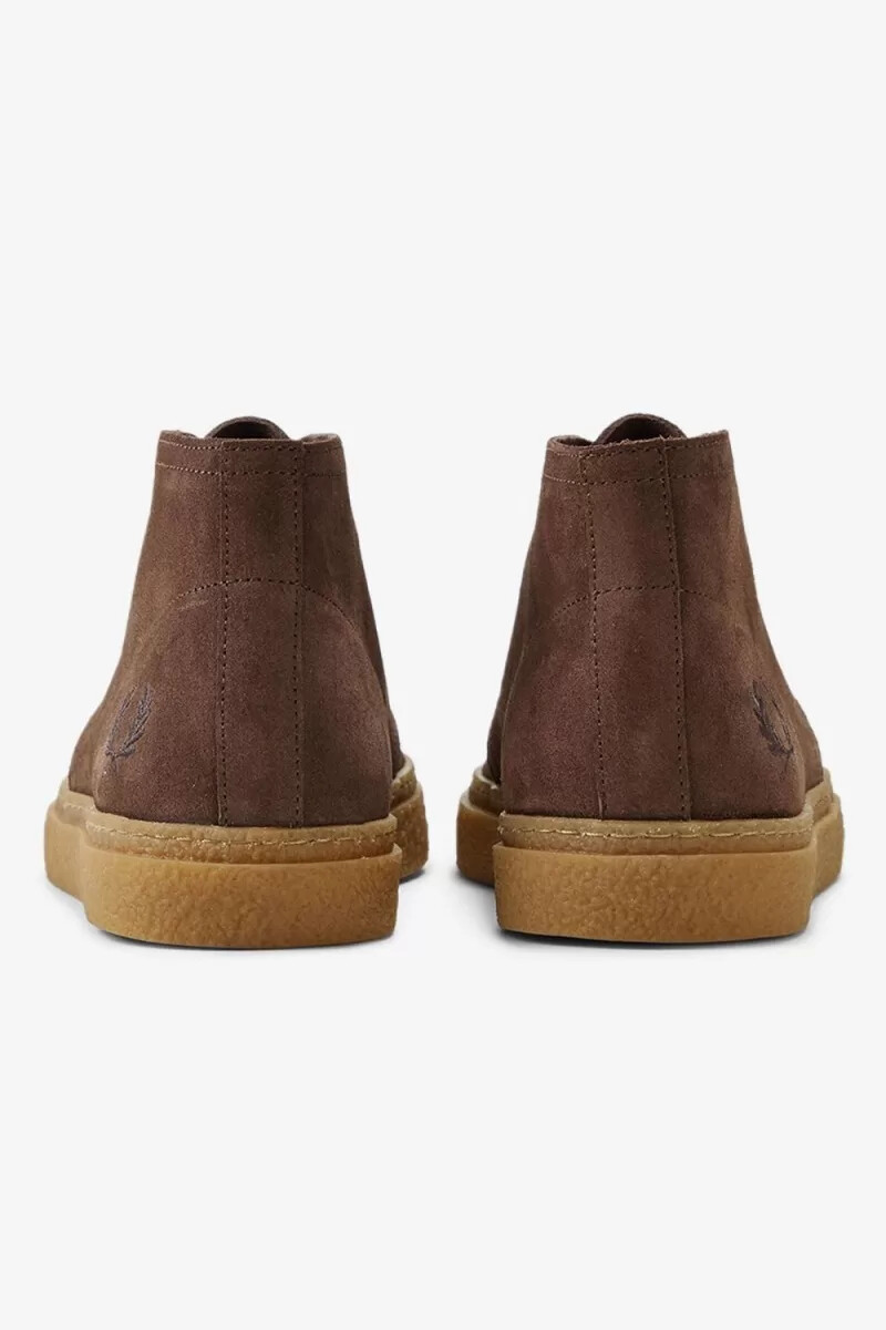 botas fred perry hawley para hombre en rojo oscuro