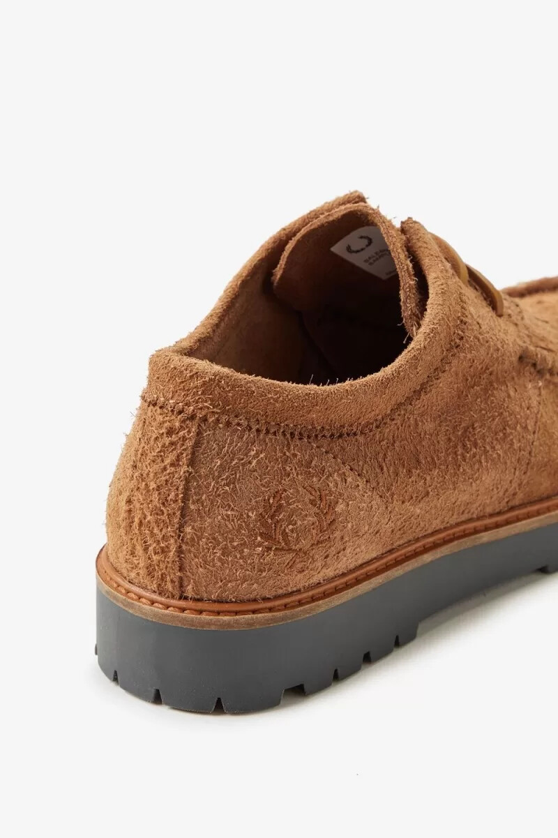 botas fred perry low kenney para hombre color café oscuro