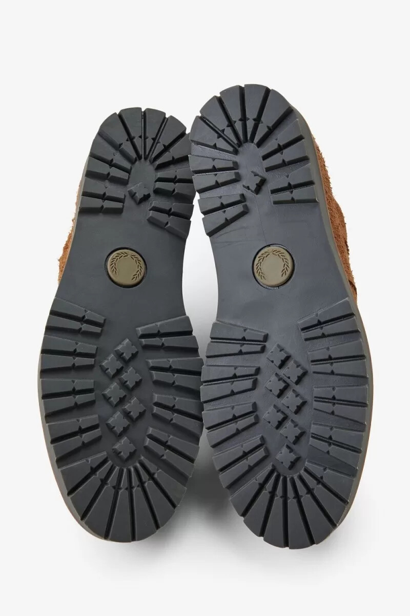 botas fred perry low kenney para hombre color café oscuro