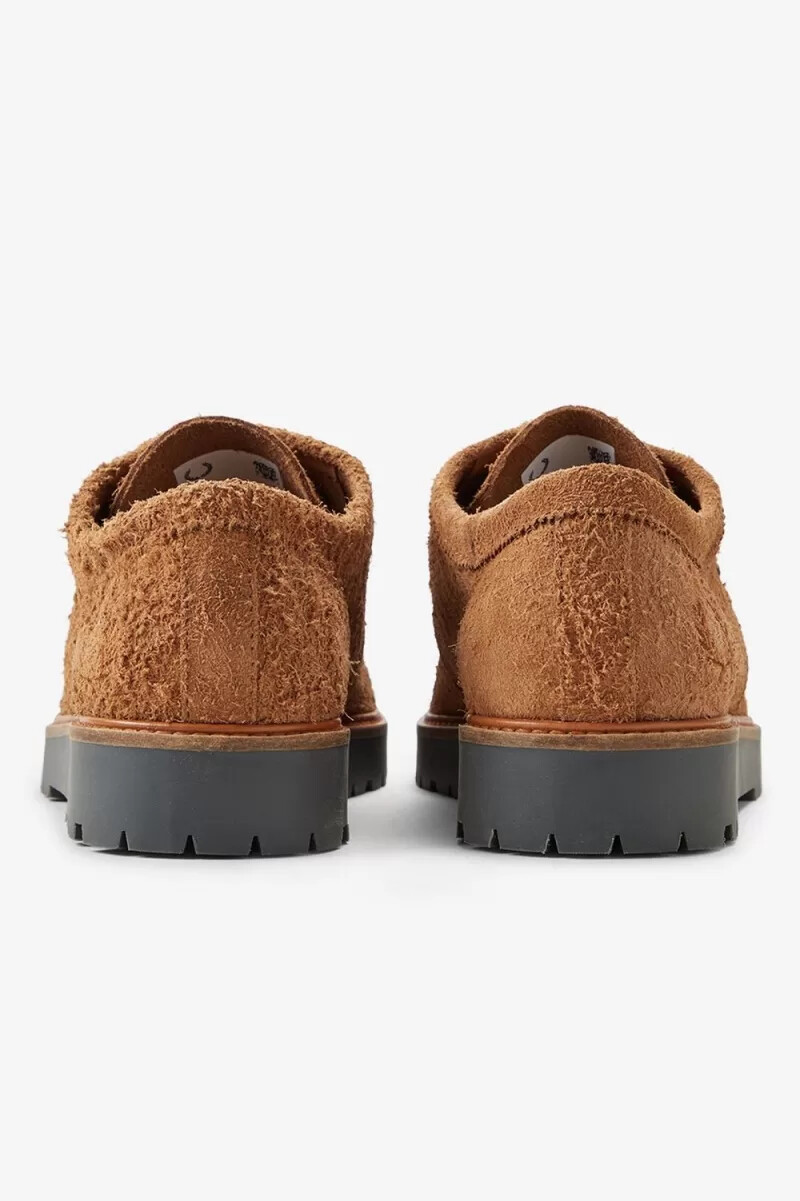 botas fred perry low kenney para hombre color café oscuro