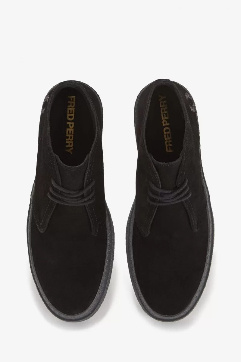 botas fred perry hawley para hombre negras