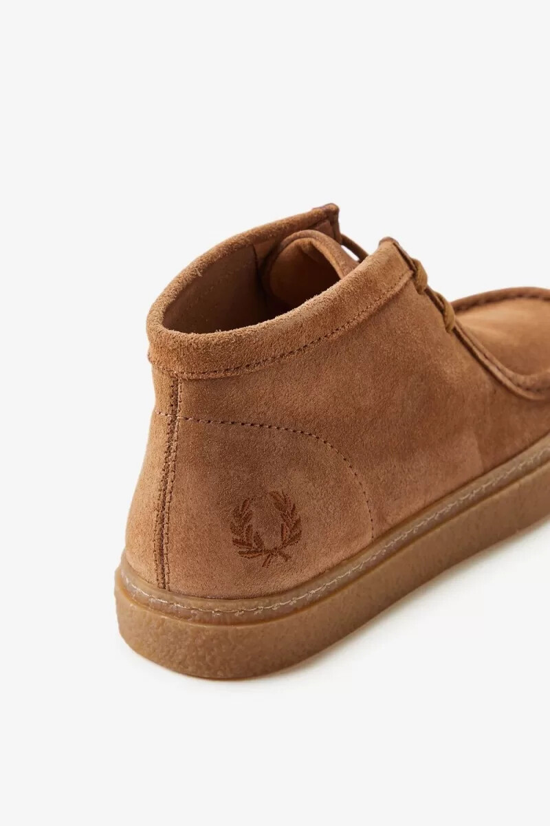 botas fred perry mid dawson para hombre color café oscuro