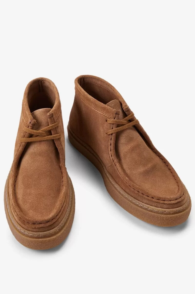 botas fred perry mid dawson para hombre color café oscuro