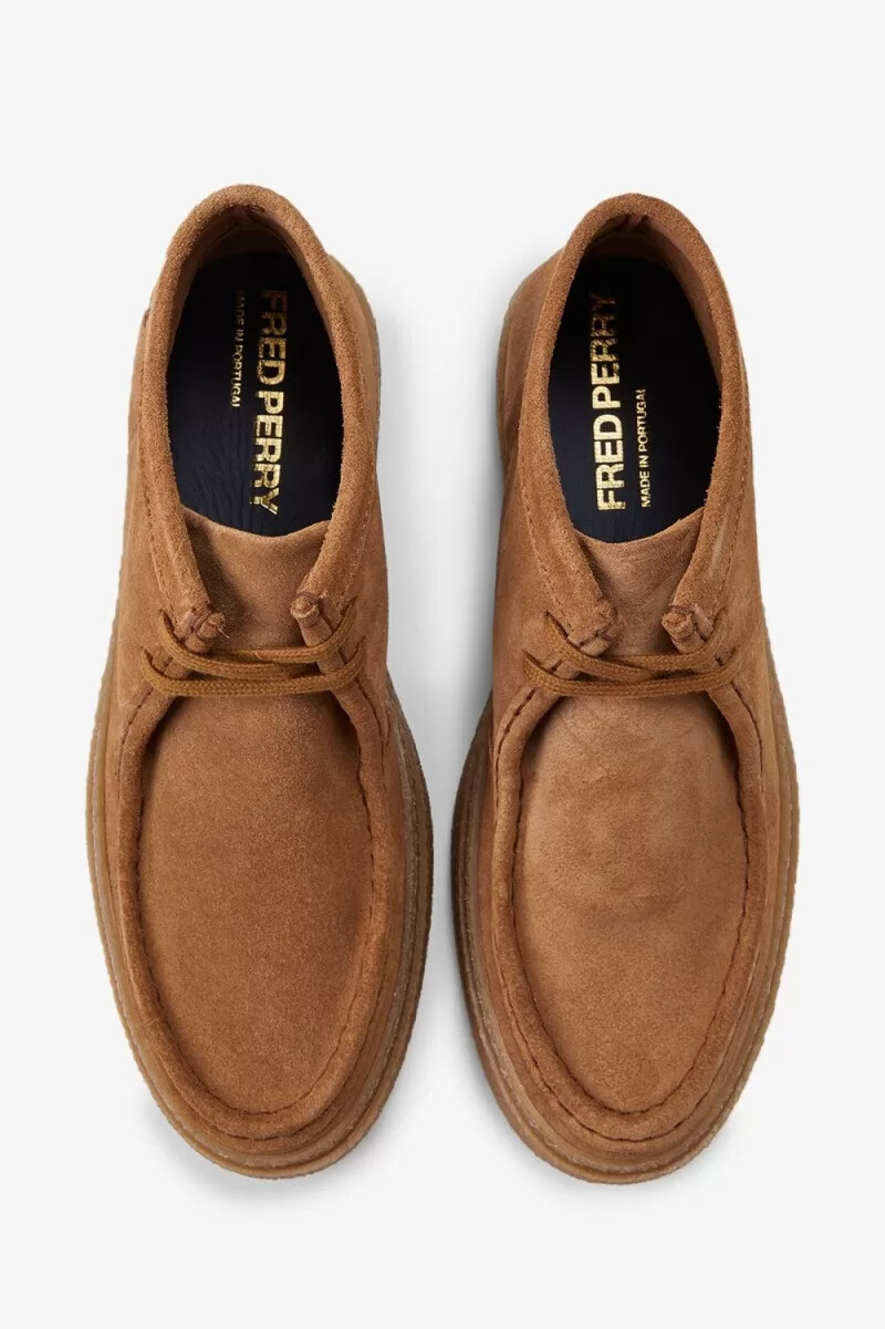 botas fred perry mid dawson para hombre color café oscuro