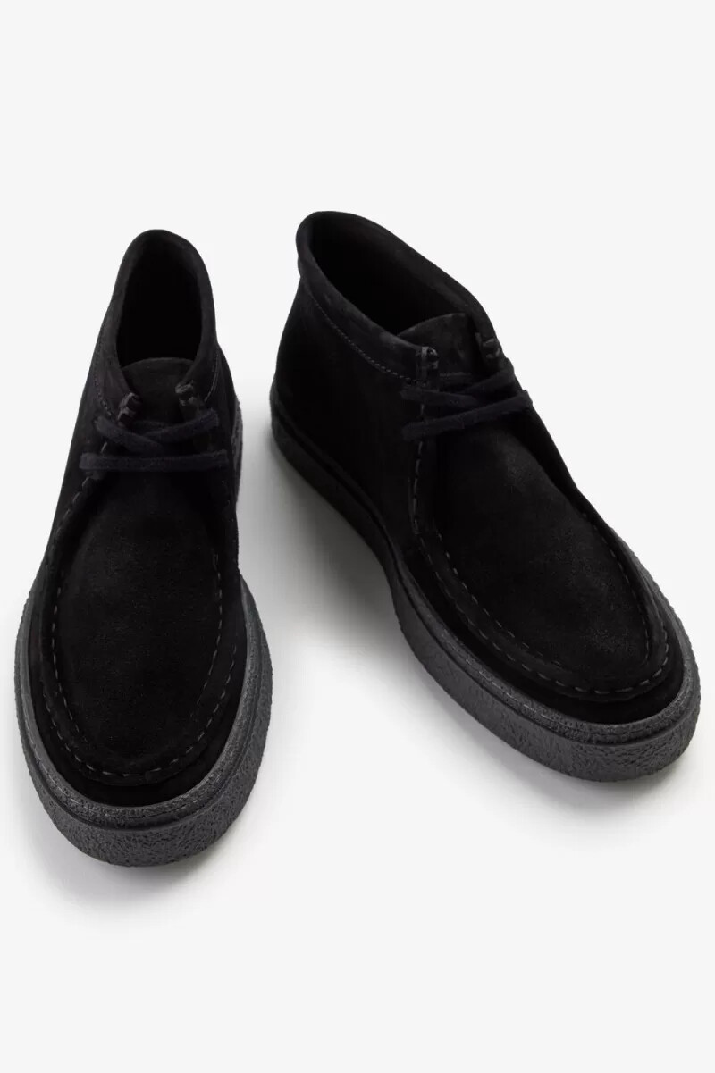 botas negras fred perry dawson mid para hombre