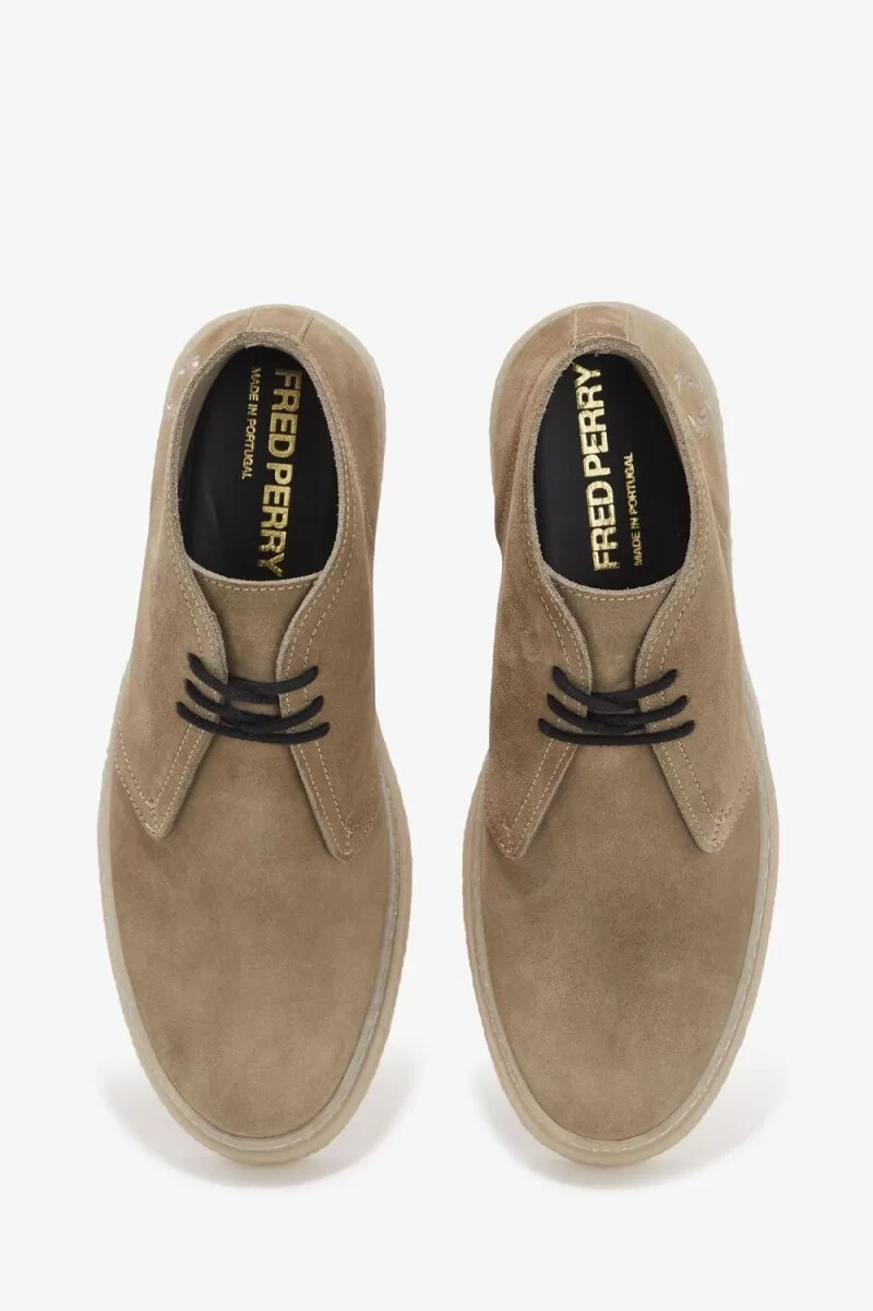 botas fred perry hawley para hombre en gris cálido