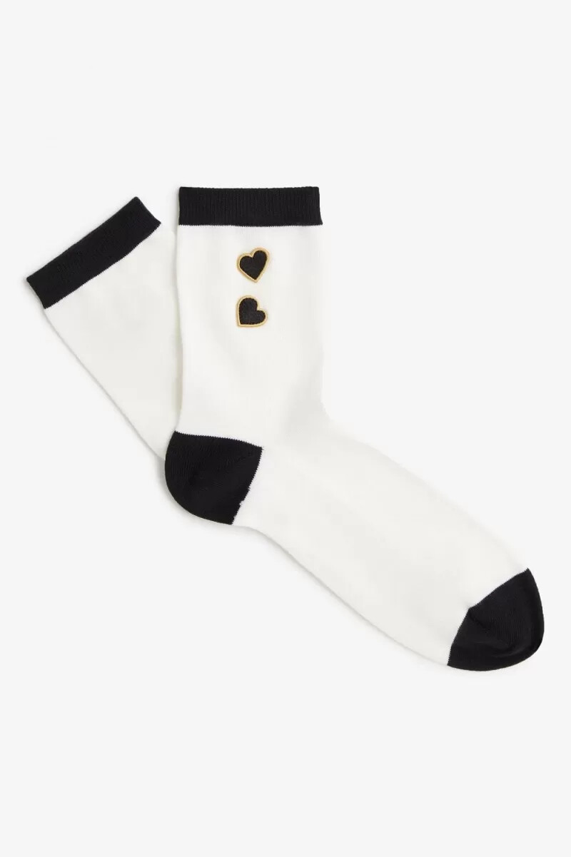 calcetines de mujer fred perry heart snow white