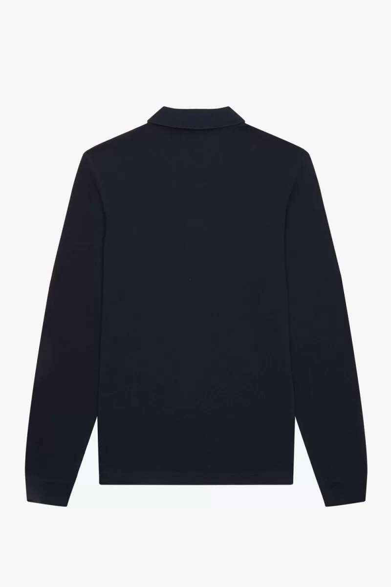 camisa fred perry m6006 para hombre azul marino y blanco