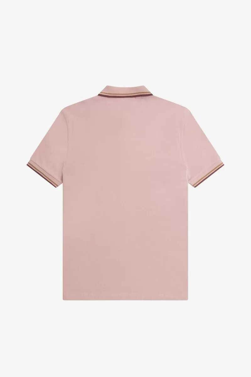 camisa fred perry m3600 para hombre color rosa polvoriento rosa marrón rojo vino