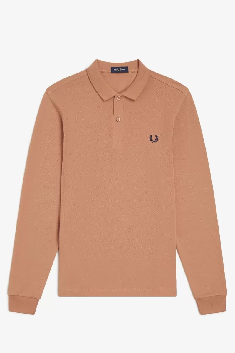 camisa fred perry m6006 para hombre color óxido claro
