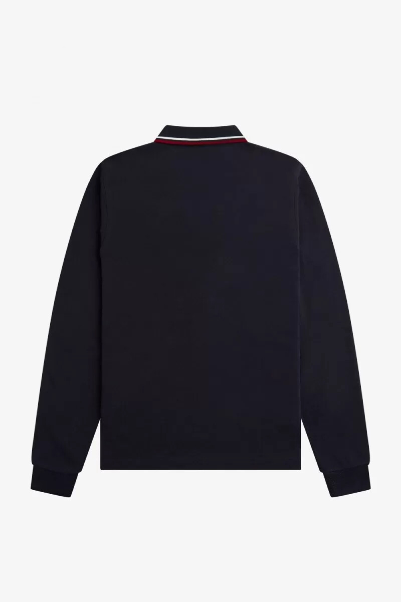 camisa fred perry m3636 para hombre azul marino blanco nieve rojo quemado