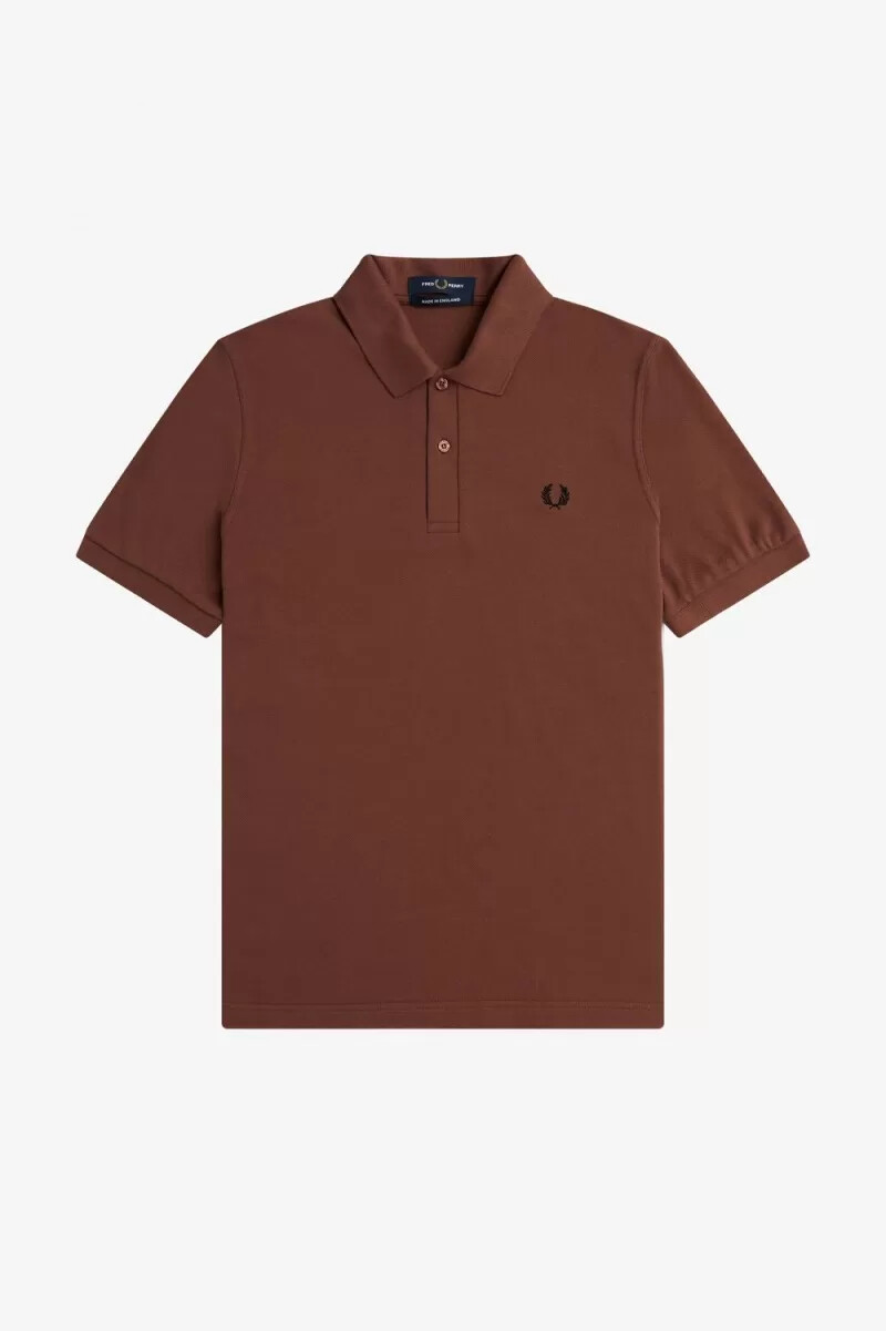 camisa fred perry m3 para hombre color marrón whisky y negro