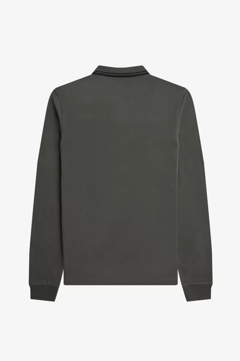 camisa fred perry m3636 para hombre verde campo y negro