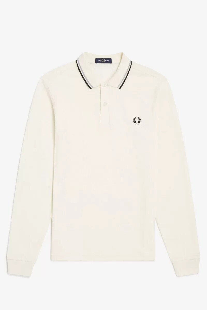 camisa fred perry m3636 para hombre beige gris negro