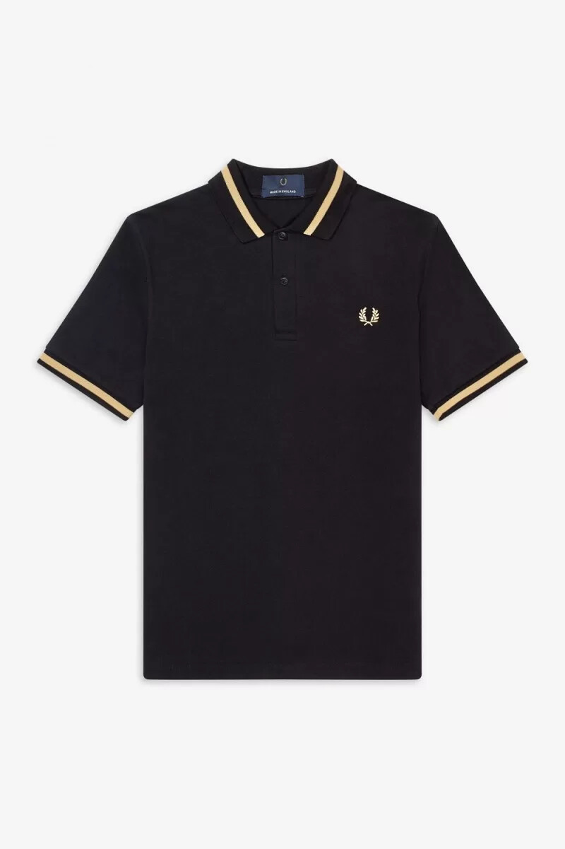camisa fred perry m2 para hombre color negro champán