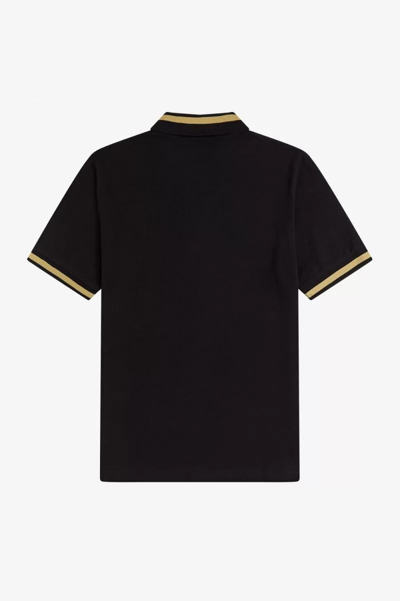 camisa fred perry m2 para hombre color negro champán