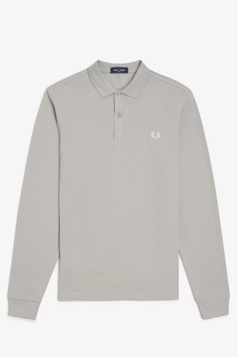 camisa fred perry m6006 para hombre gris