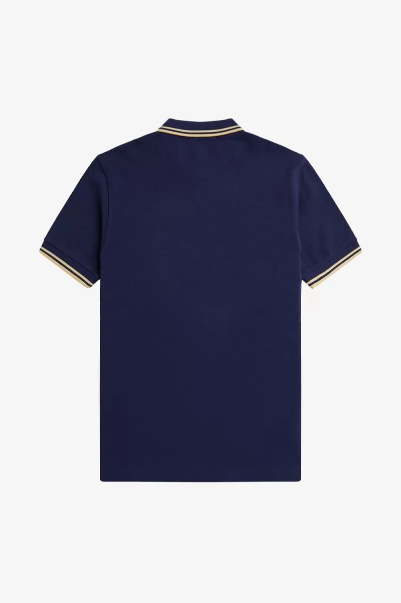 camisa fred perry m3600 para hombre color azul marino francés crema aguamarina crema aguamarina