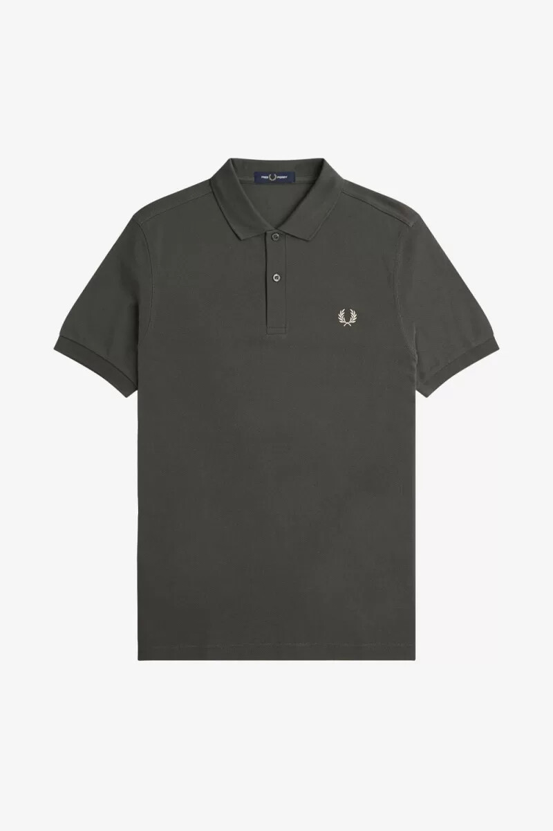 camisa fred perry m6000 para hombre color verde campo y avena