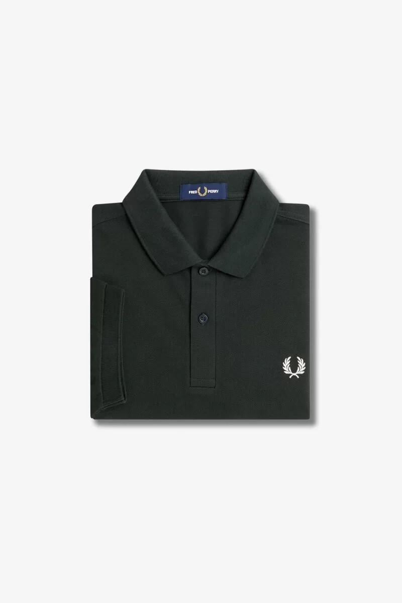 camisa fred perry m6000 para hombre verde noche blanco nieve