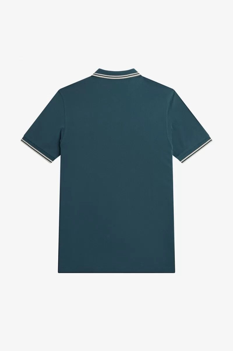camisa fred perry m3600 para hombre azul petróleo menta claro
