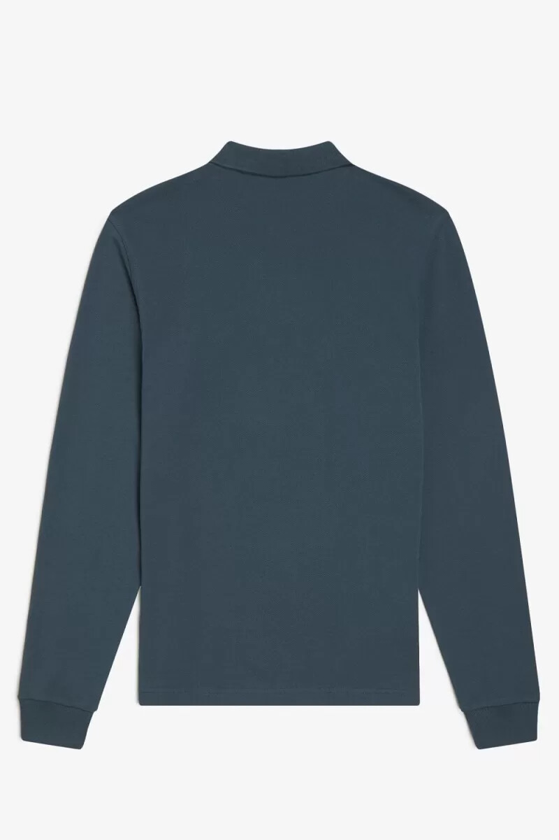 camisa fred perry m6006 para hombre azul petróleo
