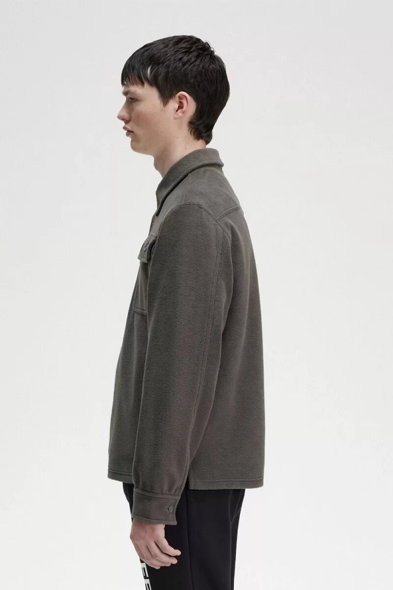 camisa polar fred perry para hombre verde campo