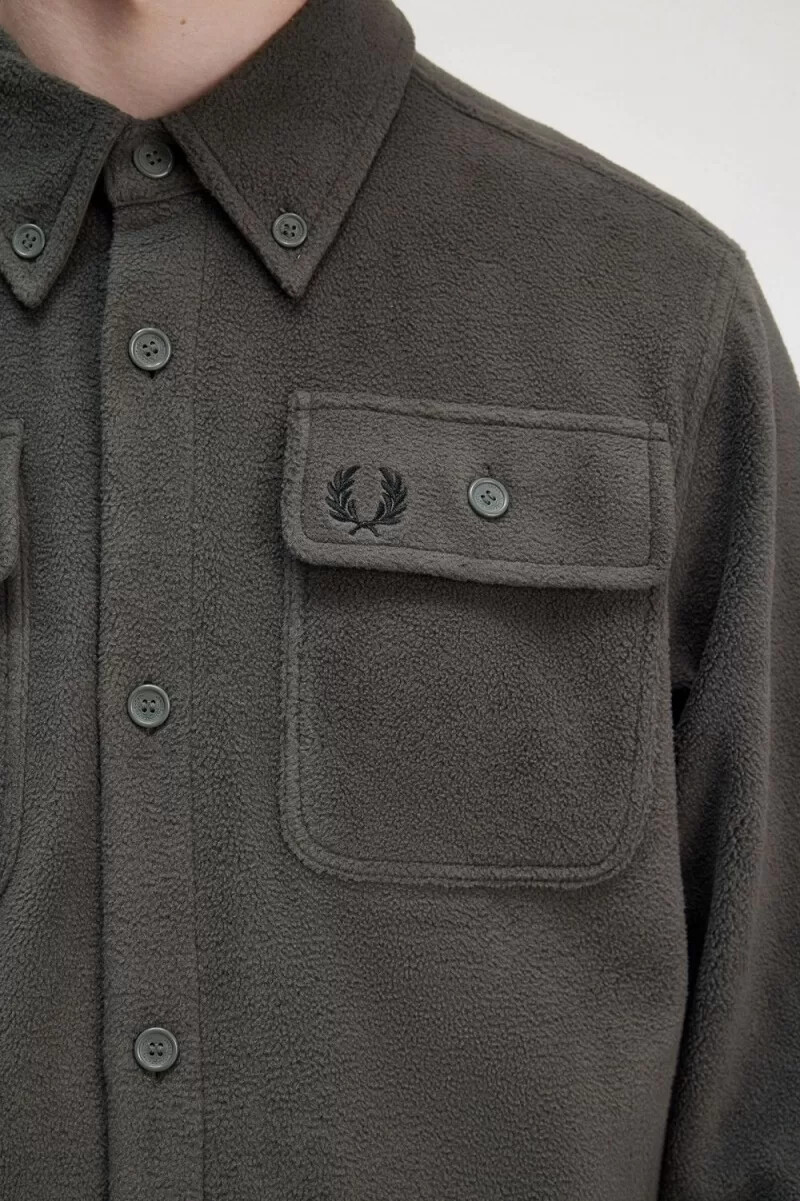 camisa polar fred perry para hombre verde campo