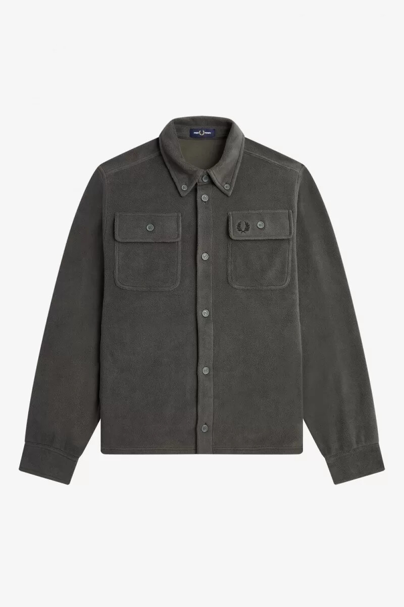 camisa polar fred perry para hombre verde campo