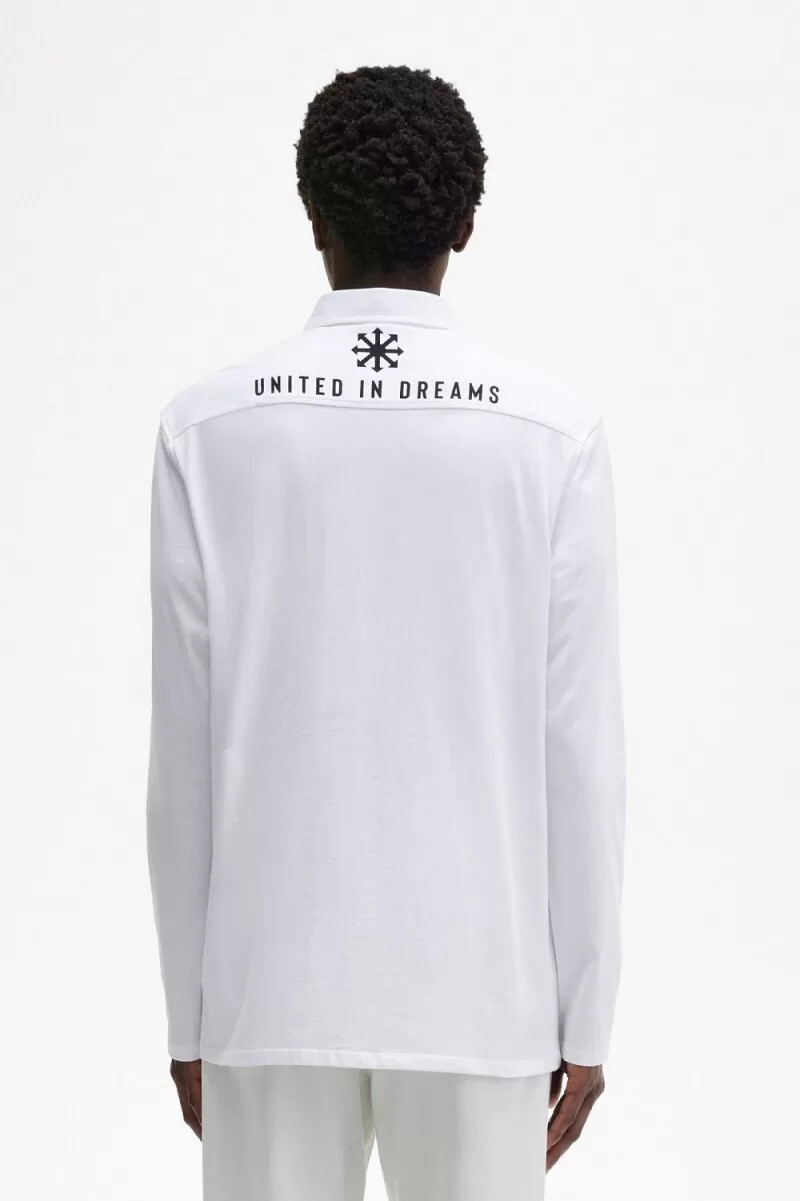 camisa fred perry para hombre blanca